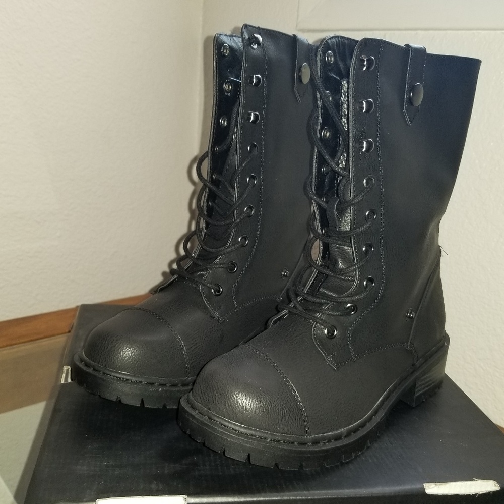 Black Lace Up Boots